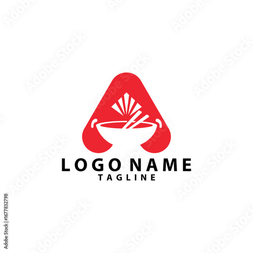 Initial A bowl logo Design vector