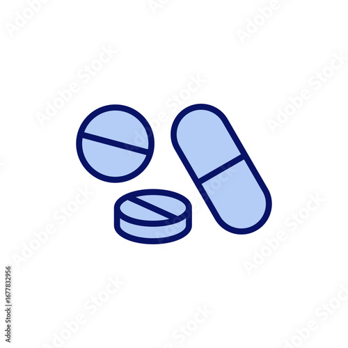 Pills icon vector. capsule icon. Drug sign and symbol