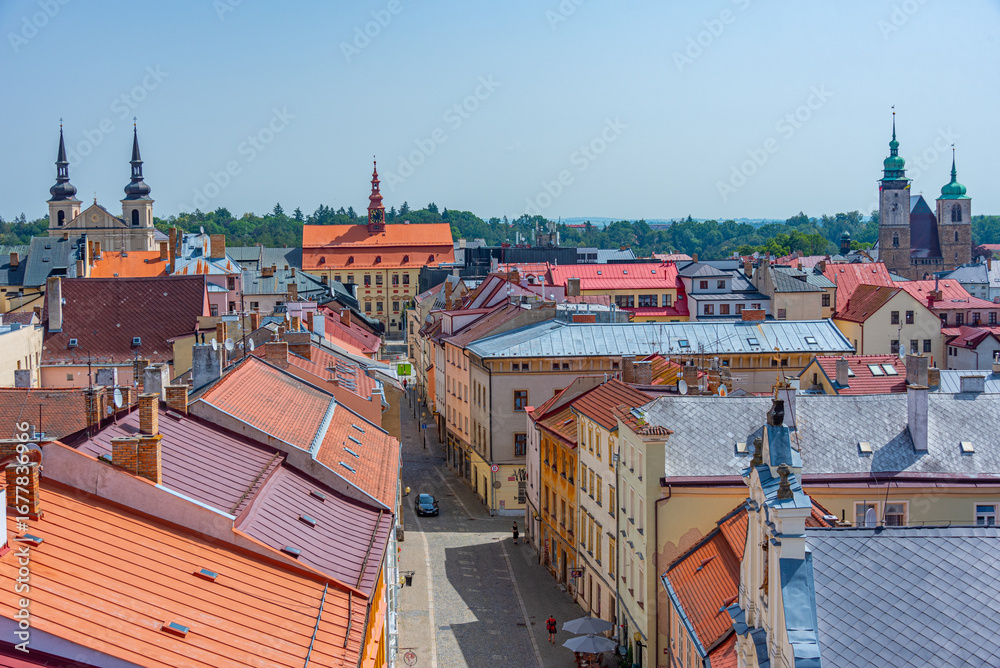 Obraz premium Skyline of Czech town Jihlava