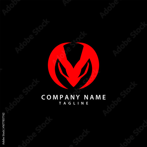 masculine bee head logo design vector