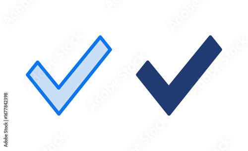 Check mark icon vector illustration. Tick mark sign and symbol