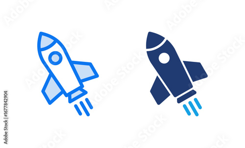 Rocket icon vector illustration. Startup sign and symbol. rocket launcher icon