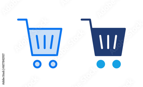 Shopping icon vector illustration. Shopping cart sign and symbol. Trolley icon