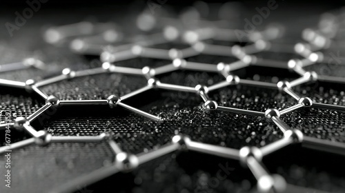 Wallpaper Mural Abstract close up of a hexagonal lattice structure on a dark background. Torontodigital.ca