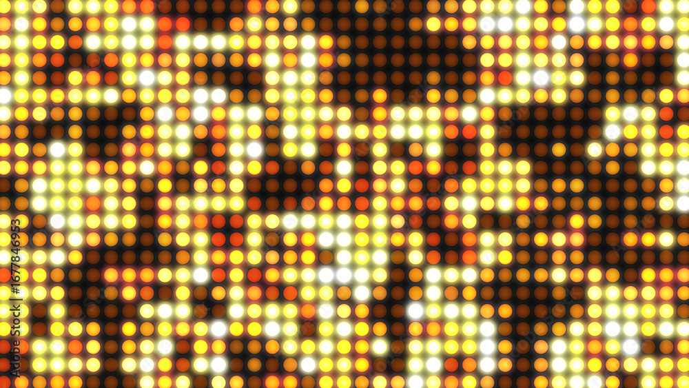 Obraz premium Glowing Yellow and Orange Dots Pattern