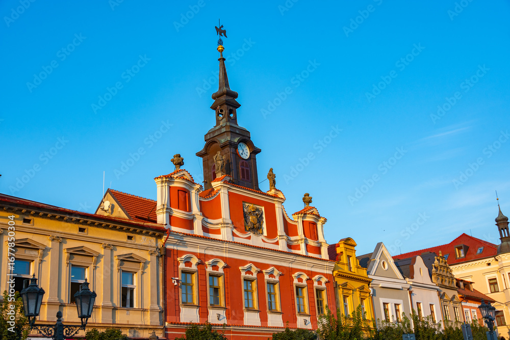 Obraz premium Colourful houses in Czech town Chrudim
