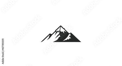 Mountain Peak Graphic Design: Simple Iconic Minimalist.