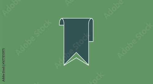 Simple Bookmark Icon Graphic Design Element.