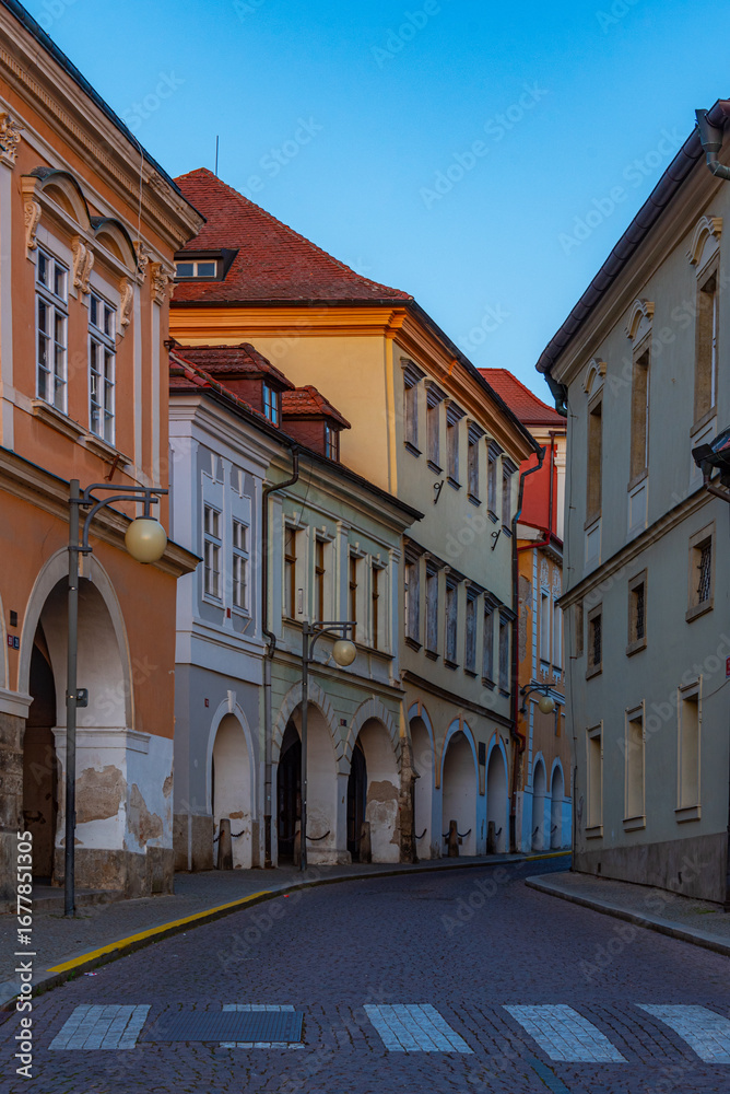 Obraz premium Colourful street in the old town of Kutna Hora, Czech republic