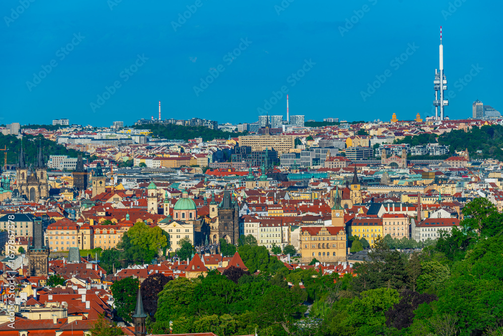 Fototapeta premium Panorama view of Mala strana in Prague, Czech republic