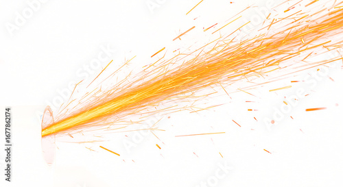 Dynamic Orange Sparks Erupting from Circular Source.