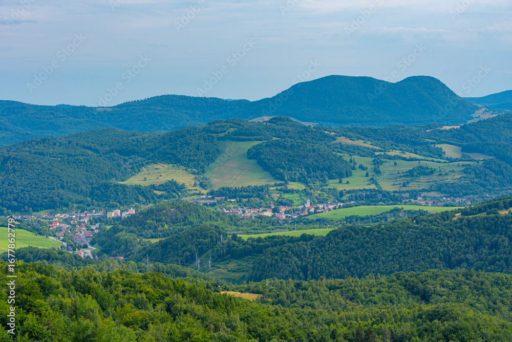 Fototapeta premium Landscape of Slovakian paradise during a cloudy day