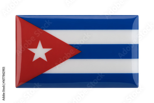 Free Download Cuban flag emblem emblem badge with vibrant colors and a glossy finish, perfect for patriotic designs and travel themes - GFXLoad