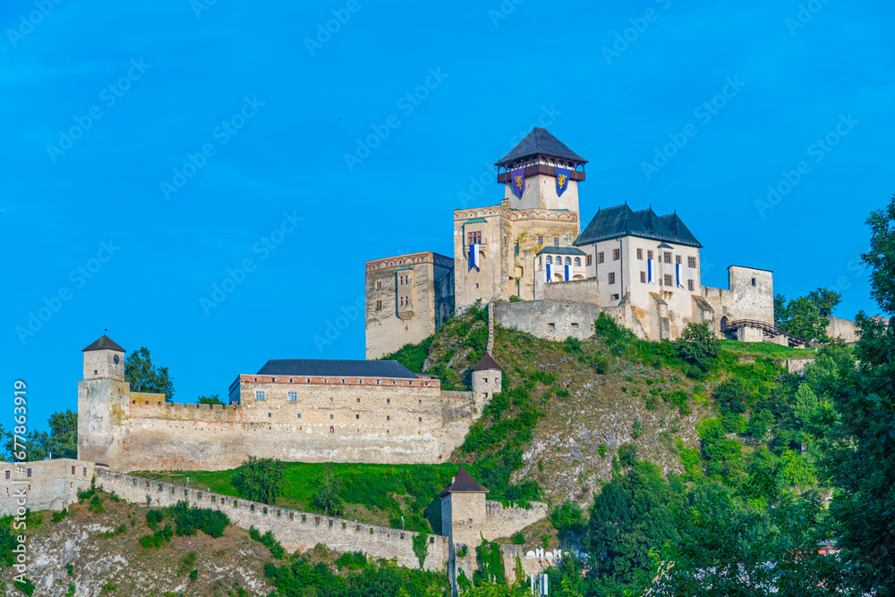 Fototapeta premium View of Trencin castle in Slovakia