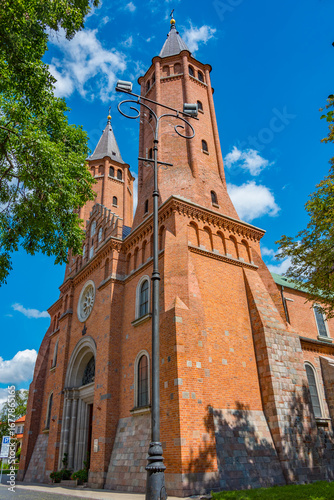 View of the cathedral in Plock, Poland