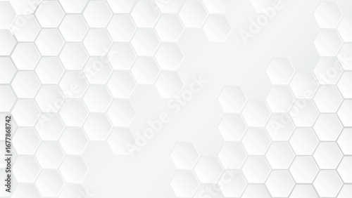 Soft Gradient Hexagon Wallpaper: A Minimalist Fusion of Geometry and Serenity in Monochrome Tones