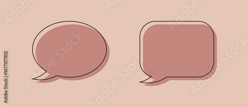 speech bubble icon set, chat or talk bubbles balloon. Communication Symbol, chat message logo icon