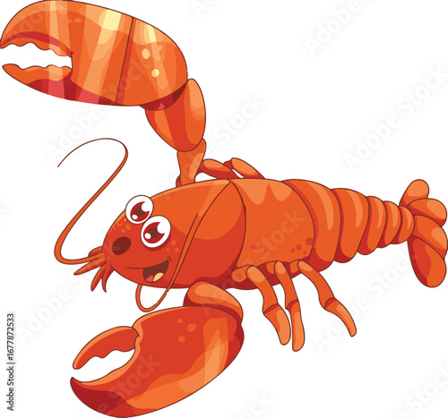 vector illustration of shrimp