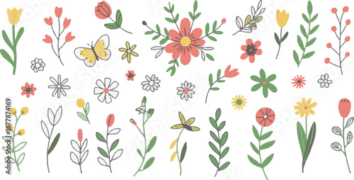 red and white tulips