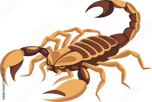scorpion on white background