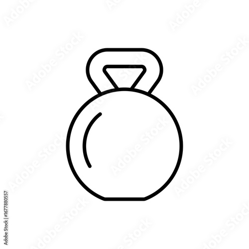 Kettlebell icon, isolated vector line icon on a white background. Trendy and modern design.