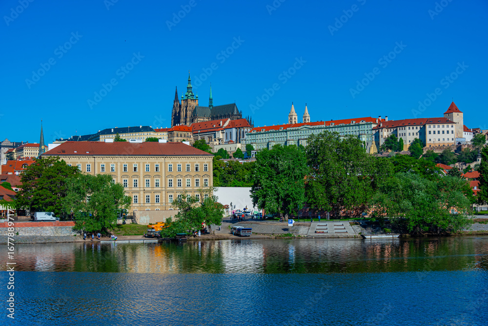 Obraz premium Prague castle and vltava river in Prague, Czech republic
