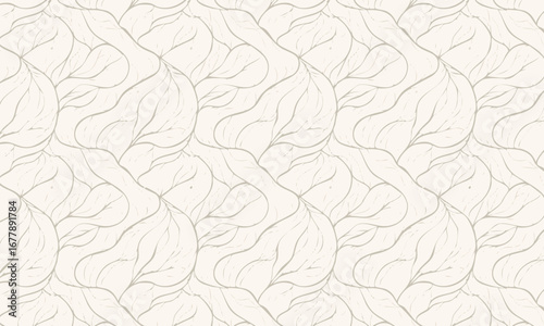 Intricate Hand-Drawn Seamless Pattern of Organic Roots or Neurons, Abstract Biological Texture in Neutral Beige
