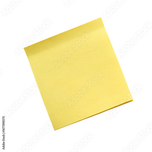 yellow sticky note isolated, Cutout