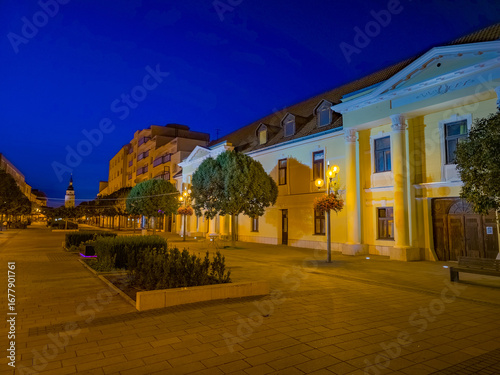 Εκτύπωση καμβά Sunset view of Hlavna street in Trnava, Slovakia