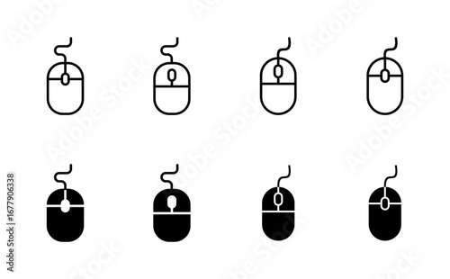 Mouse icon set. click icon vector. pointer icon vector.