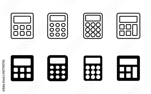 Calculator icon set. Accounting calculator icon. calculator vector