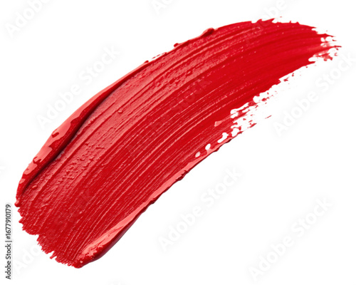 red paint brush isolated, Cutout