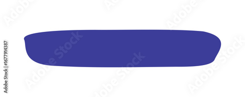 Abstract Cobalt Blue Brush Stroke Shape Design