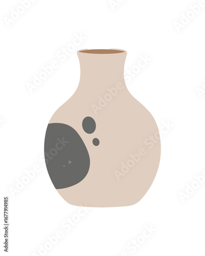 Ceramic Vase with Gray Spots, Pottery Style