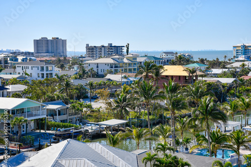 Waterfront homes and vacation rentals in Fort Myers Beach on Estero Island, southwest Florida in Lee County	