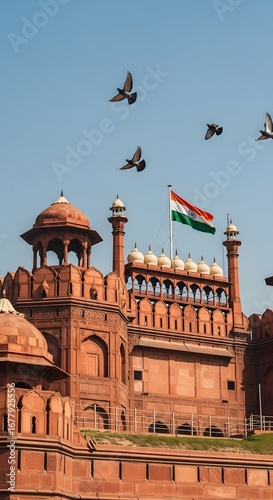 Historic red fort architecture