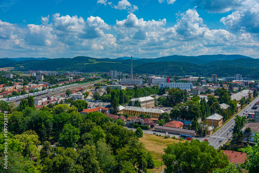 Fototapeta premium Panorama view of Trencin, Slovakia