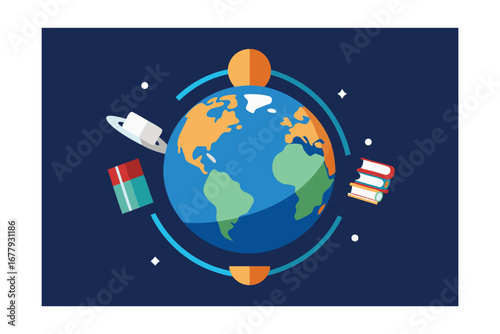global communication concept illustration design icon