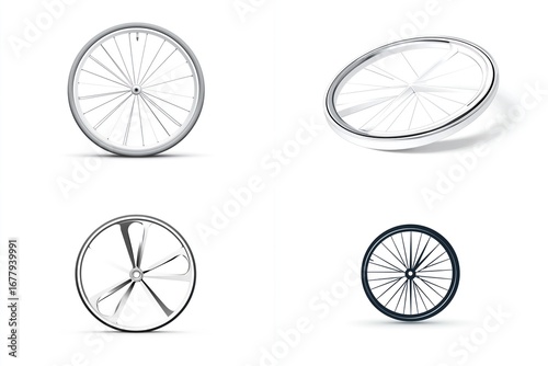 Vector logo of a bicycle wheel