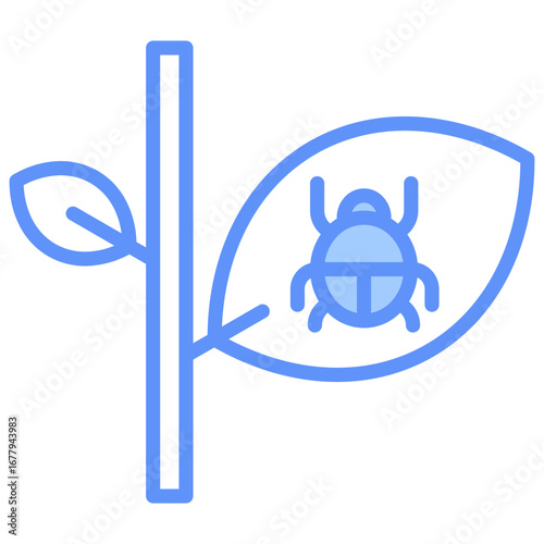 Pests Outline Blue Color Icon