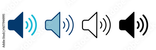 Speaker icon vector isolated on white background. Volume icon. Loudspeaker icon vector. Audio. Sound