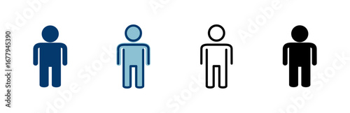 Man icon vector isolated on white background. male icon vector. human symbol