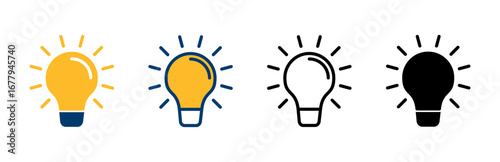 Lamp icon vector isolated on white background. Light bulb icon vector. Idea vector icon
