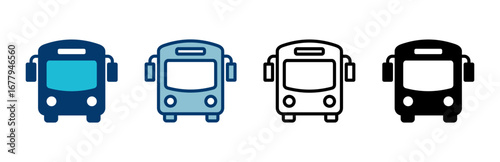 Bus Icon vector isolated on white background. Black bus vector icon