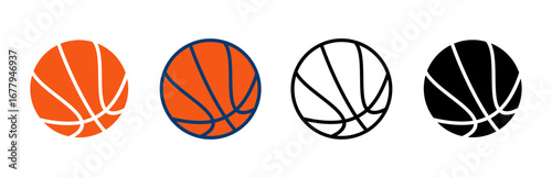 Basketball icon vector isolated on white background. Basketball ball icon. Basketball logo vector icon