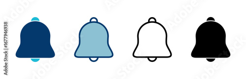 Bell Icon vector isolated on white background. Notification symbol. Bell vector icon