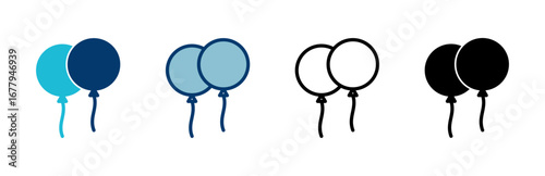 Balloon icon vector isolated on white background. party balloon icon decoration birthday vector. Balloon vector icon
