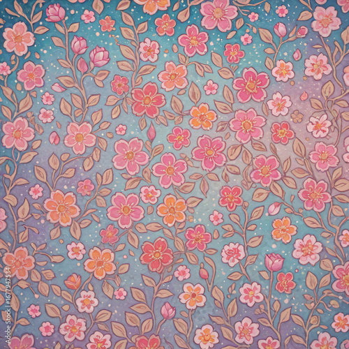 seamless pattern with flowers