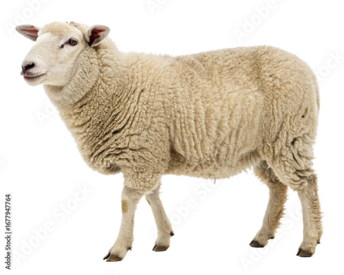 Canvas Print sheep isolated on white