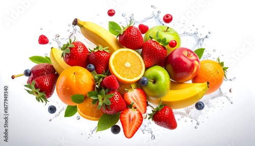 Colorful fruit explosion